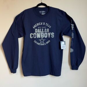 NWT NFL Dallas Cowboys long sleeve navy blue t shirt size M